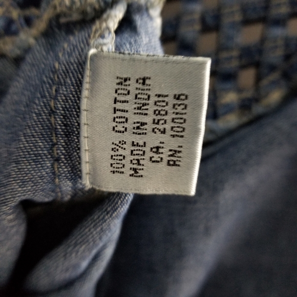 NIKKY JEANS | lattice 80s 90s jean button up vest - Picture 6 of 7